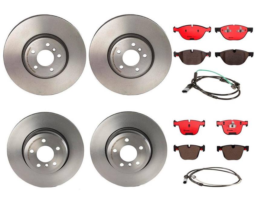 Brembo Brake Pads and Rotors Kit Front and Rear (365mm/345mm